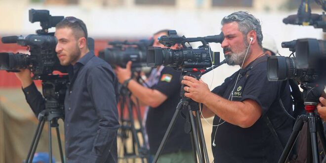 Members of the Jordanian media pool. Photo courtesy of NARA Public Domain Archive.